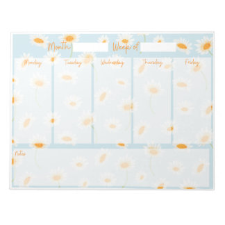Daisy Weekly Desk Planner Notepad