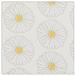 Daisy White Yellow Daisies Flower Floral Print Fabric