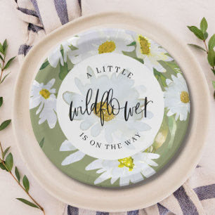 Daisy Wildflower Baby Shower Spring Garden Paper Plates