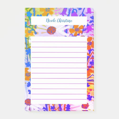 Daisy Wildflower Bouquet CUSTOM Watercolor Notepad