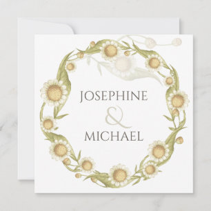 Daisy Wildflower Photo Save the Date Announcement