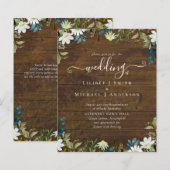 Daisy Wildflowers Greenery Wedding (Front/Back)