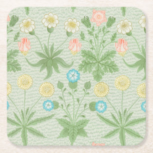 Daisy, William Morris Square Paper Coaster