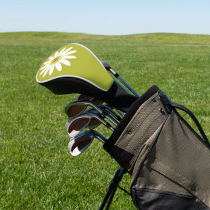 Daisy with Initial Lime Green Golf Head Cover