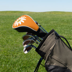 Daisy with Initial Orange Golf Head Cover