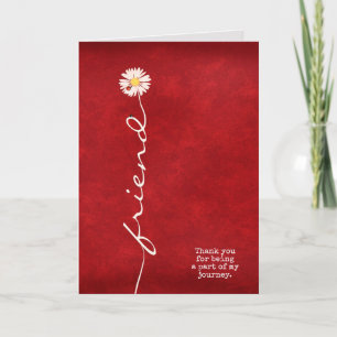 daisy with ladybugs for friend thank you card