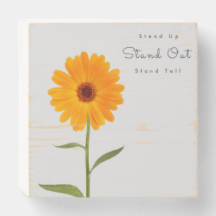 Daisy Wood Sign With Saying