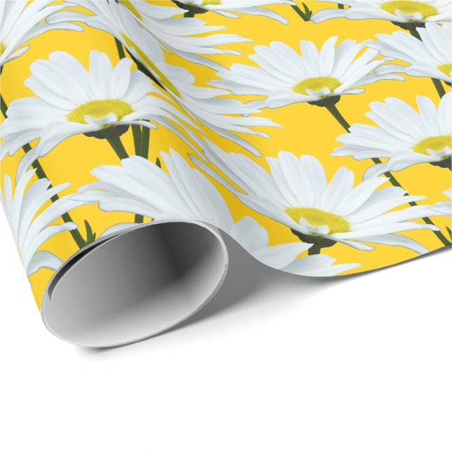 Daisy Wrapping Paper Daisy Flower Gift Paper (Roll Corner)