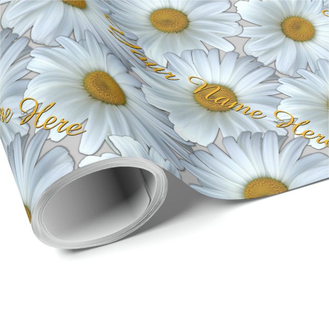 Daisy Wrapping Paper Personalized Gift Paper (Roll Corner)