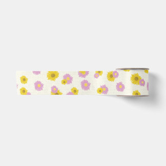 Daisy wrapping Paper Satin Ribbon