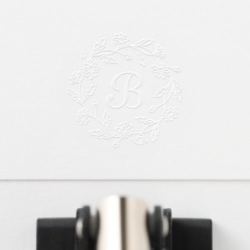 Daisy Wreath Monogram Embosser