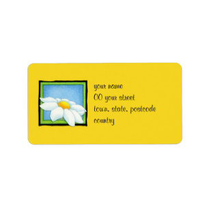 Daisy yellow Address Label