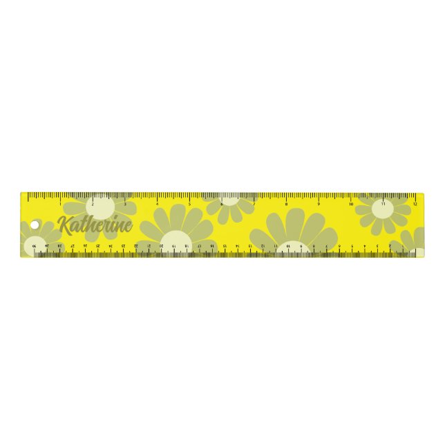 Daisy Yellow Green Ruler (Front)