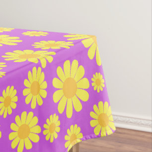 Daisy Yellow Maganta Tablecloth