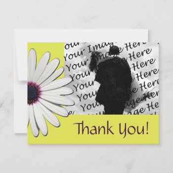 Daisy Yellow Photo Thank You Flat Cards by TwoBecomeOne at Zazzle