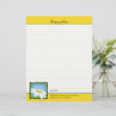 Daisy yellow To Do List Letterhead (Standing Front)
