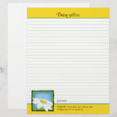 Daisy yellow To Do List Letterhead (Front/Back)