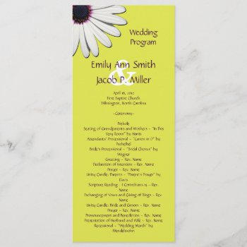 Daisy Yellow Wedding Programs by TwoBecomeOne at Zazzle
