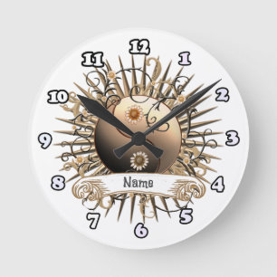 Daisy Yin Yang Round Clock