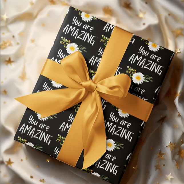 Daisy You Are Amazing Wrapping Paper Sheets  (Let someone know how amazing they are with these daisy wrapping paper sheets! )
