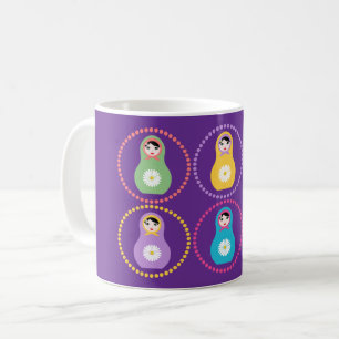 Daisyflower Matryoshka Coffee Mug