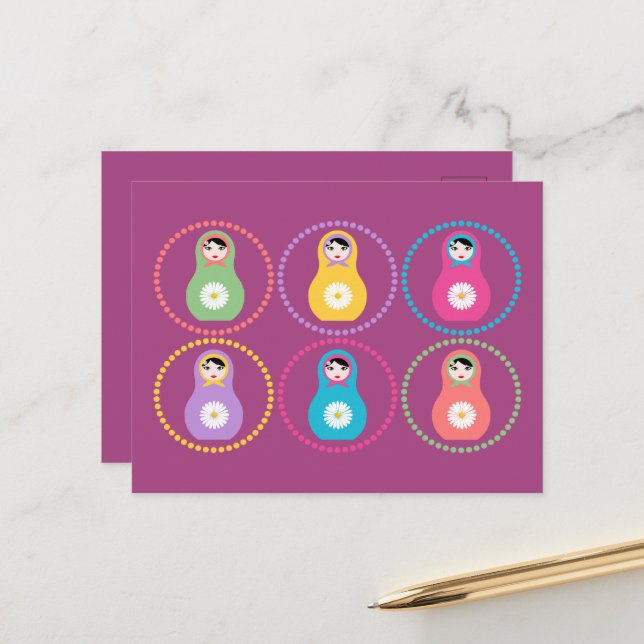 Daisyflower Missydoll Postcard (Front/Back In Situ)