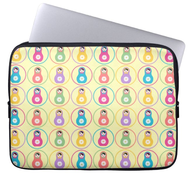 Daisyflower pattern  laptop sleeve (Front)
