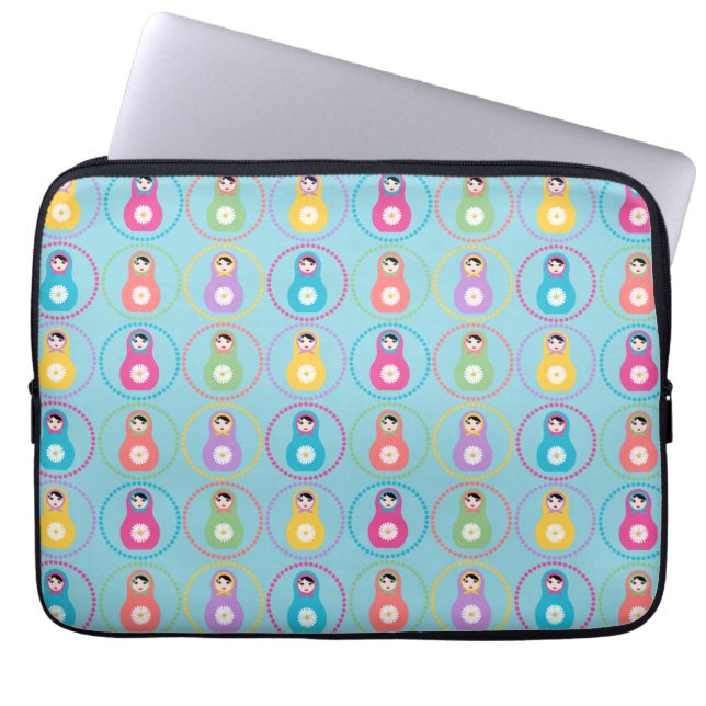 Daisyflower pattern  laptop sleeve (Front)