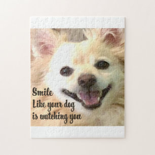 Daisymarie “Smile Like Your Dog Is Watching You” Jigsaw Puzzle