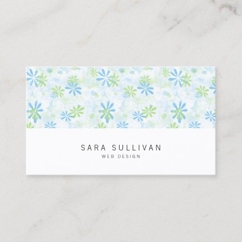 Daity Pastel Floral Web Design Business Card