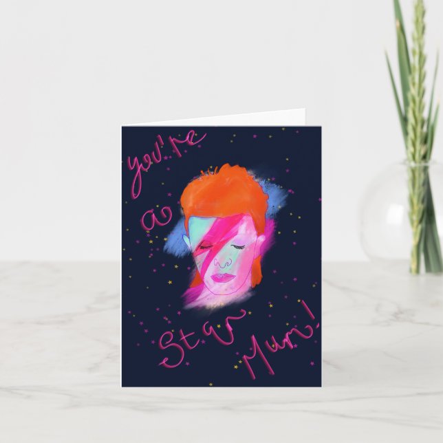 Daivid Bowie Ziggy Startdust Mothers Day Card (Front)