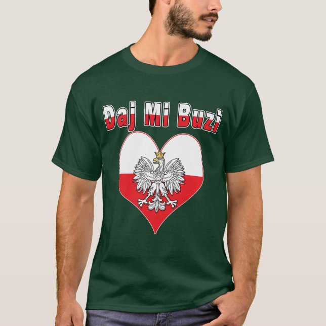 Daj Mi Buzi Eagle Heart T-Shirt (Front)