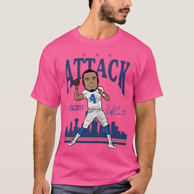 Dak Prescott Dallas Toon T-Shirt (Front)