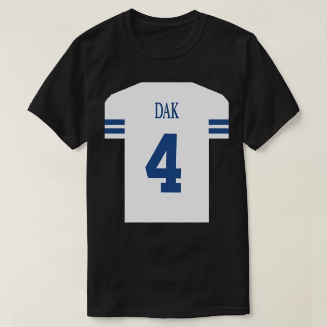 Dak Prescott Jersey Sticker T-Shirt (Design Front)