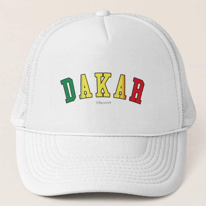 Dakar in Senegal National Flag Colors Trucker Hat