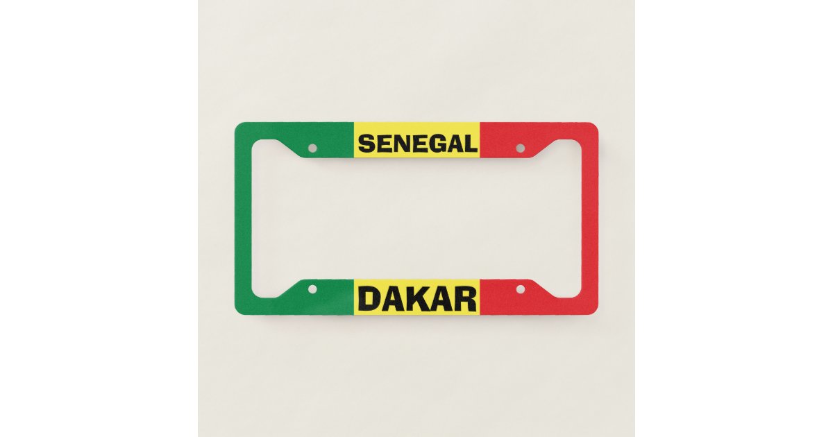 Dakar Senegal Custom License Plate Frame | Zazzle