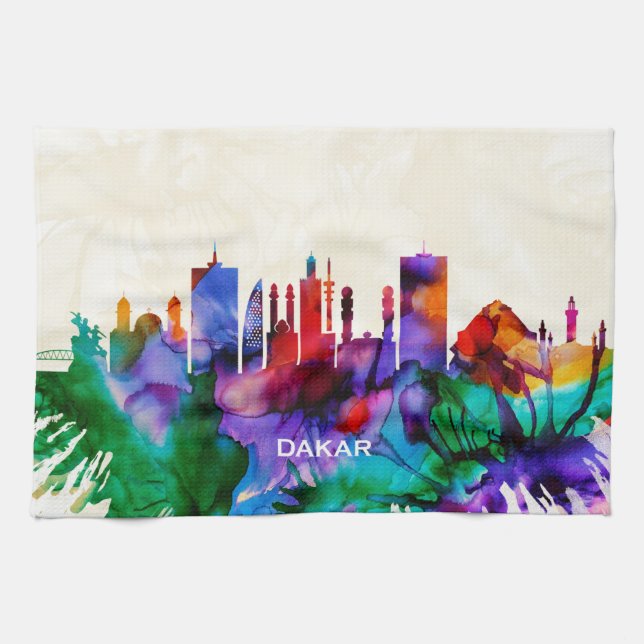 Dakar Skyline Kitchen Towel (Horizontal)