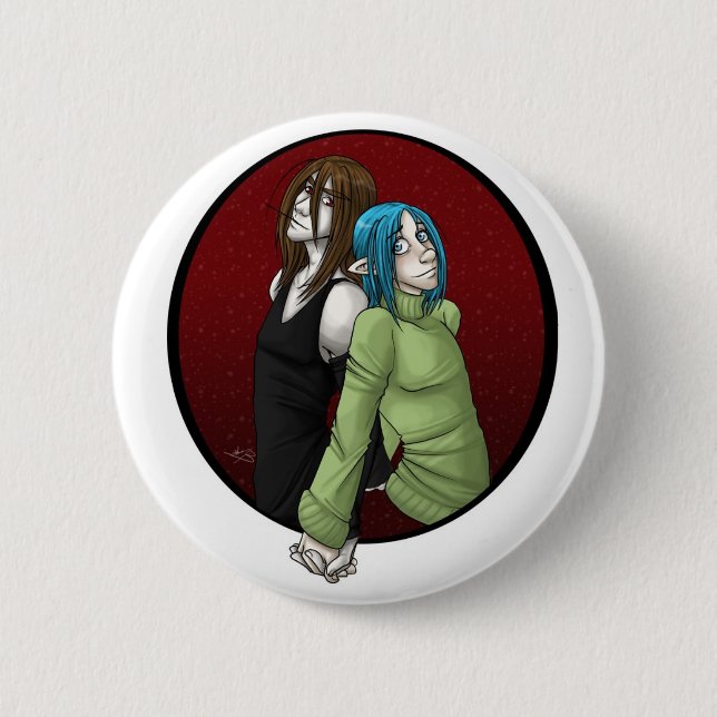 Dake and Tommy Pinback Button (Front)