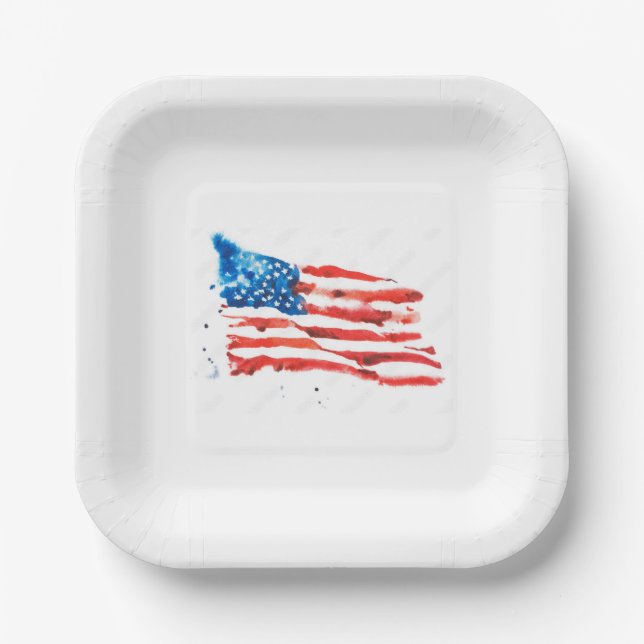 Dakota American Flag collection  Paper Plates (Front)