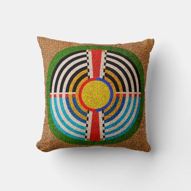Dakota - Blackfeet Medallion design Throw Pillow (Front)