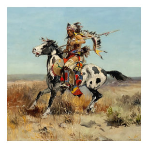 “Dakota Chief” Western Art by Charles M Russell Photo Print