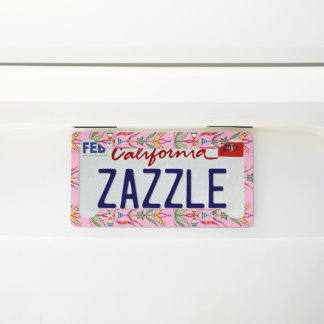 Dakota Floral Pink License Plate Frame