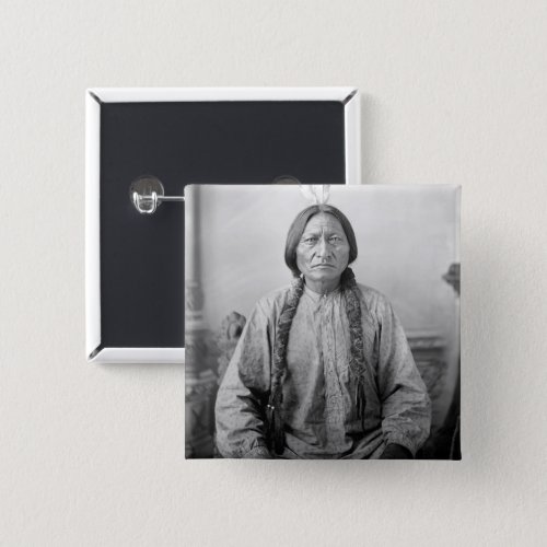 Dakota Leader Sitting Bull Native American Indian  Button