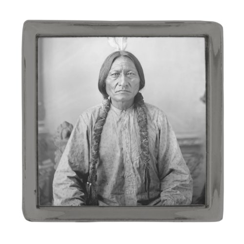 Dakota Leader Sitting Bull Native American Indian  Gunmetal Finish Lapel Pin