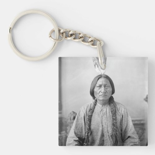 Dakota Leader Sitting Bull Native American Indian  Keychain