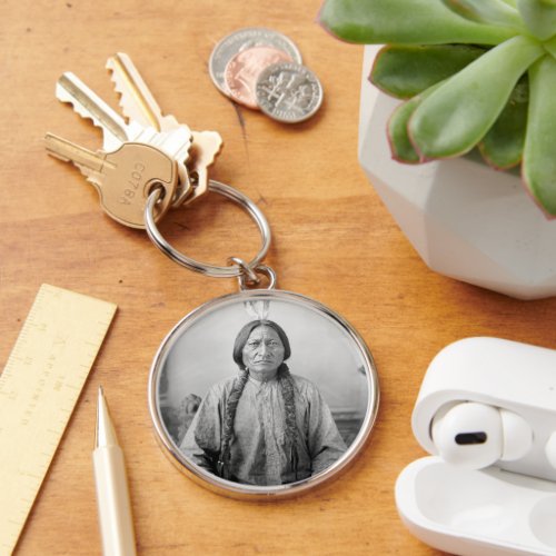 Dakota Leader Sitting Bull Native American Indian  Keychain