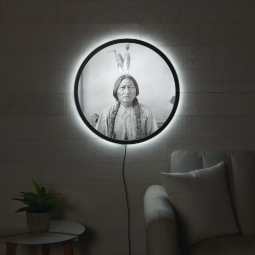 Dakota Leader Sitting Bull Native American Indian  LED Sign