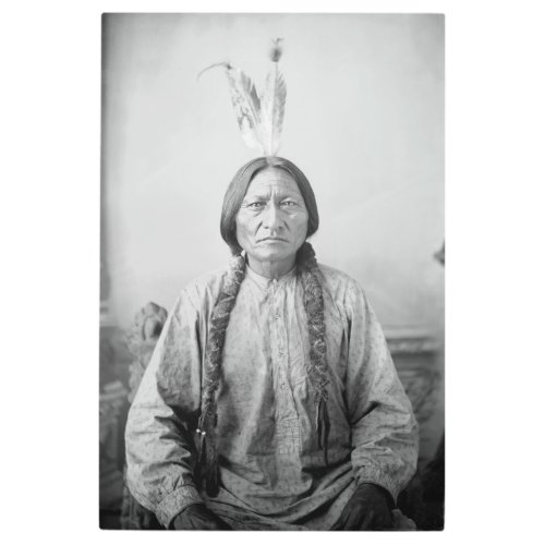 Dakota Leader Sitting Bull Native American Indian  Metal Print