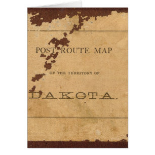 Dakota Territory post route map