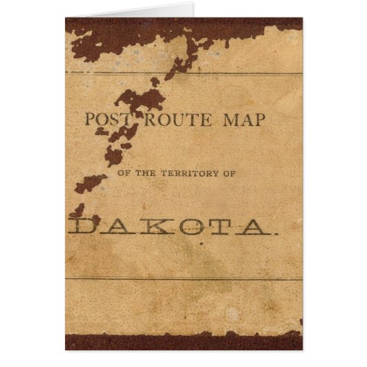 Dakota Territory post route map Cards (Front)